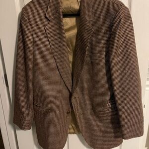 Vintage Brown Houndstooth Blazer